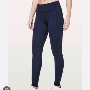 PERFECT CONDITION LULULEMON Speed Up Tights navy size 4
